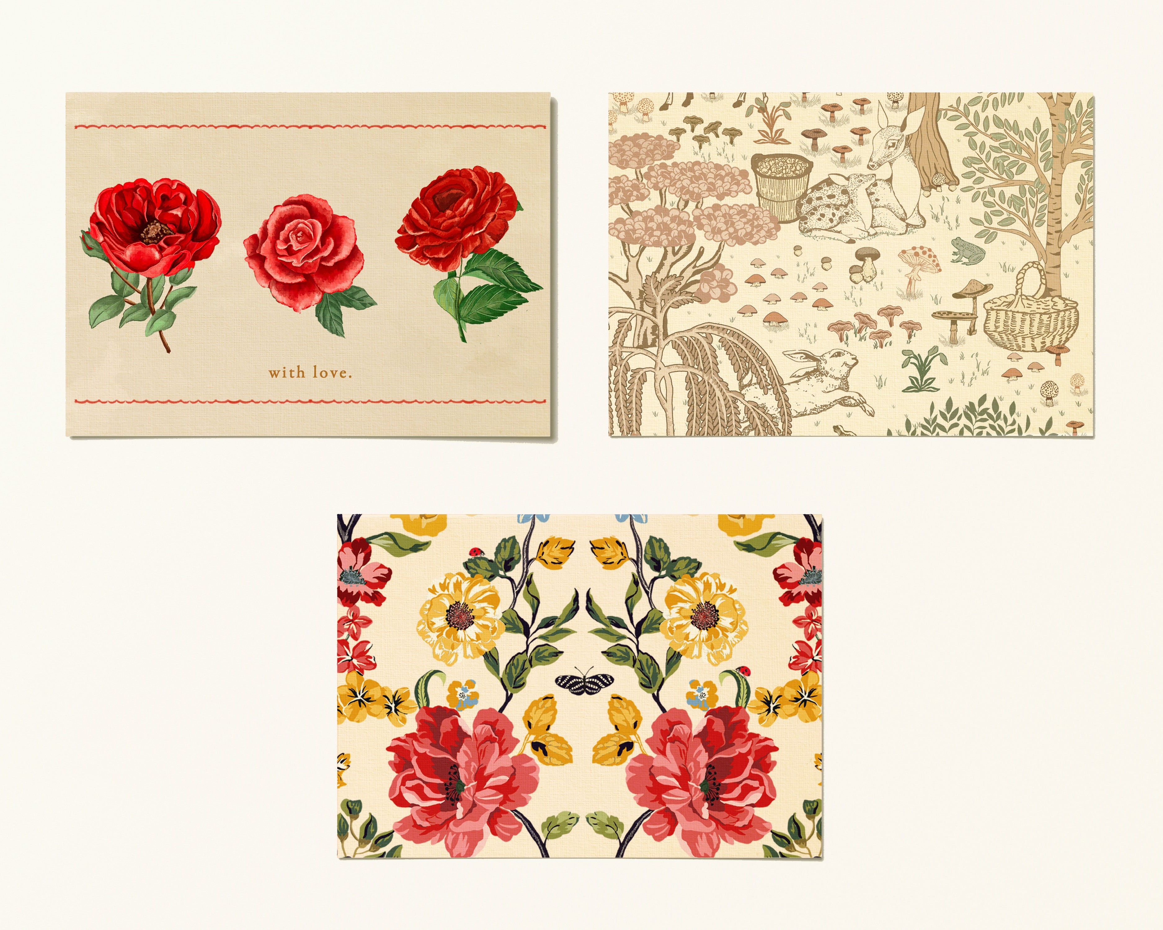 Postcards | Roses | Set of 3