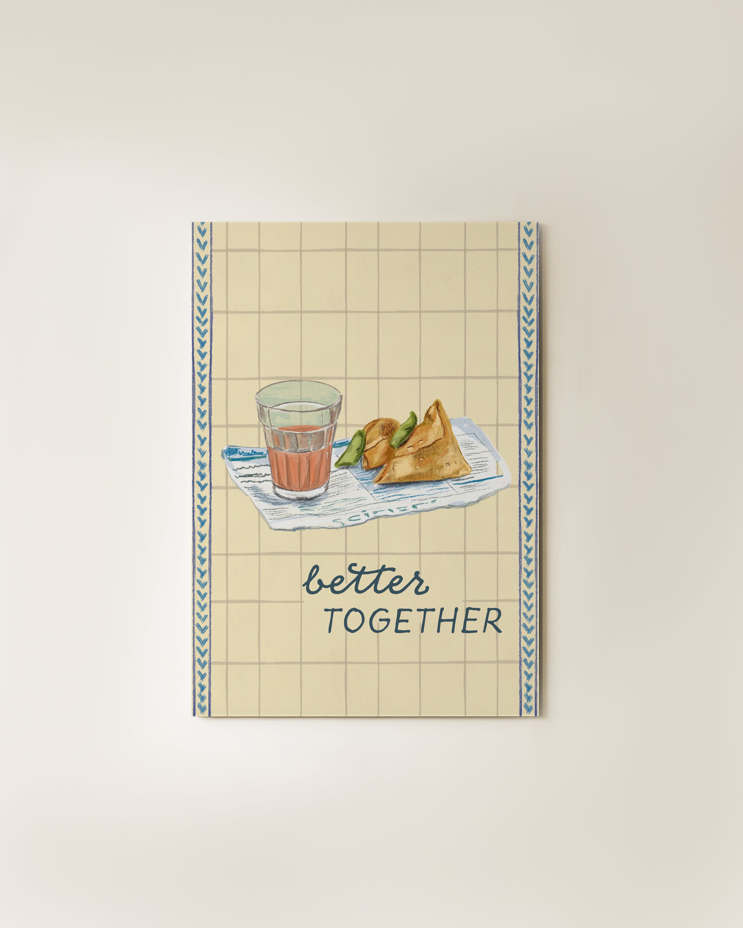 Art Print | A5 | Chai and samosa