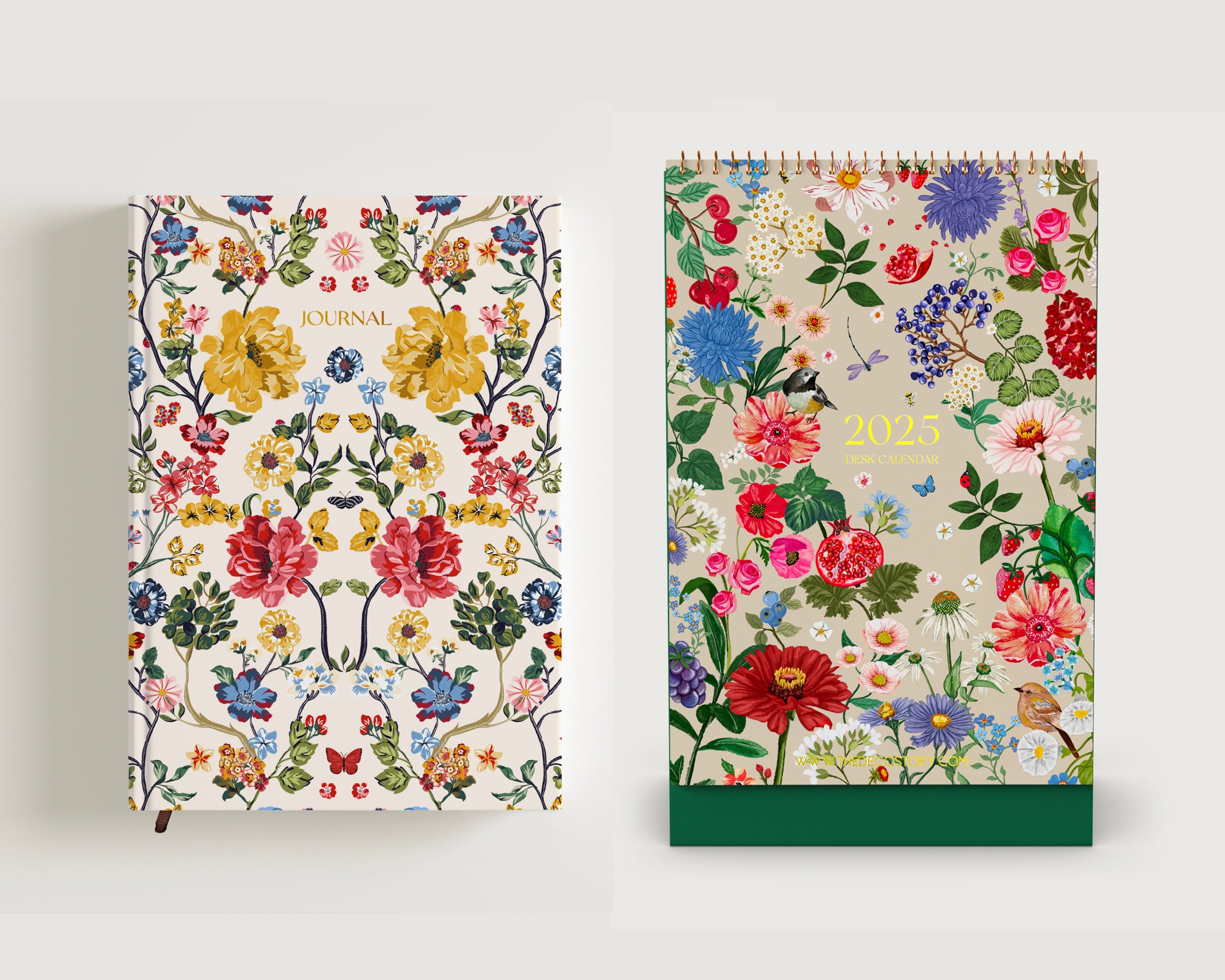 Combo Set of 2 | 2025 Desk Calendar + Journal | Freebie Sticker Sheets