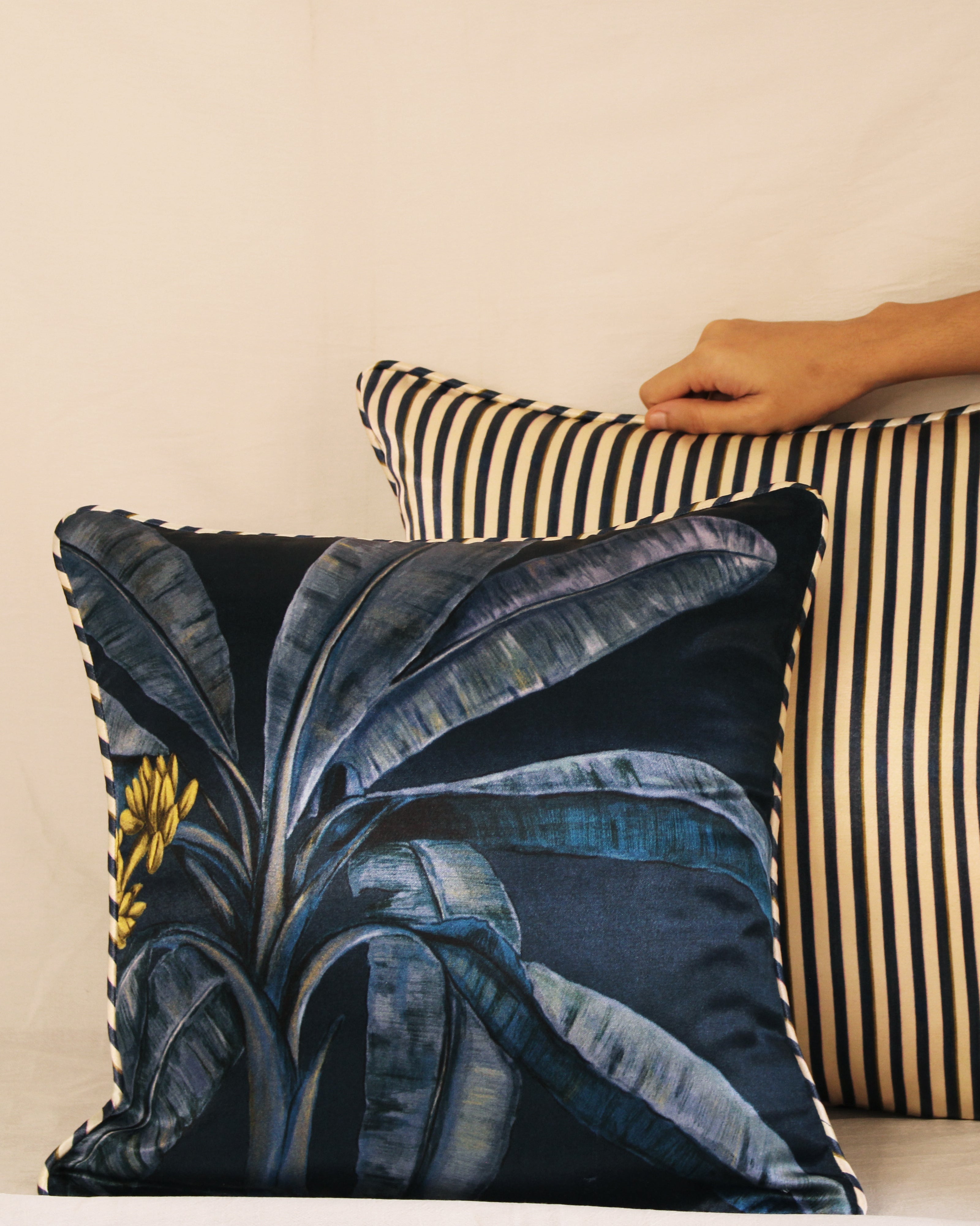 Moonlit Palm Cushion Cover