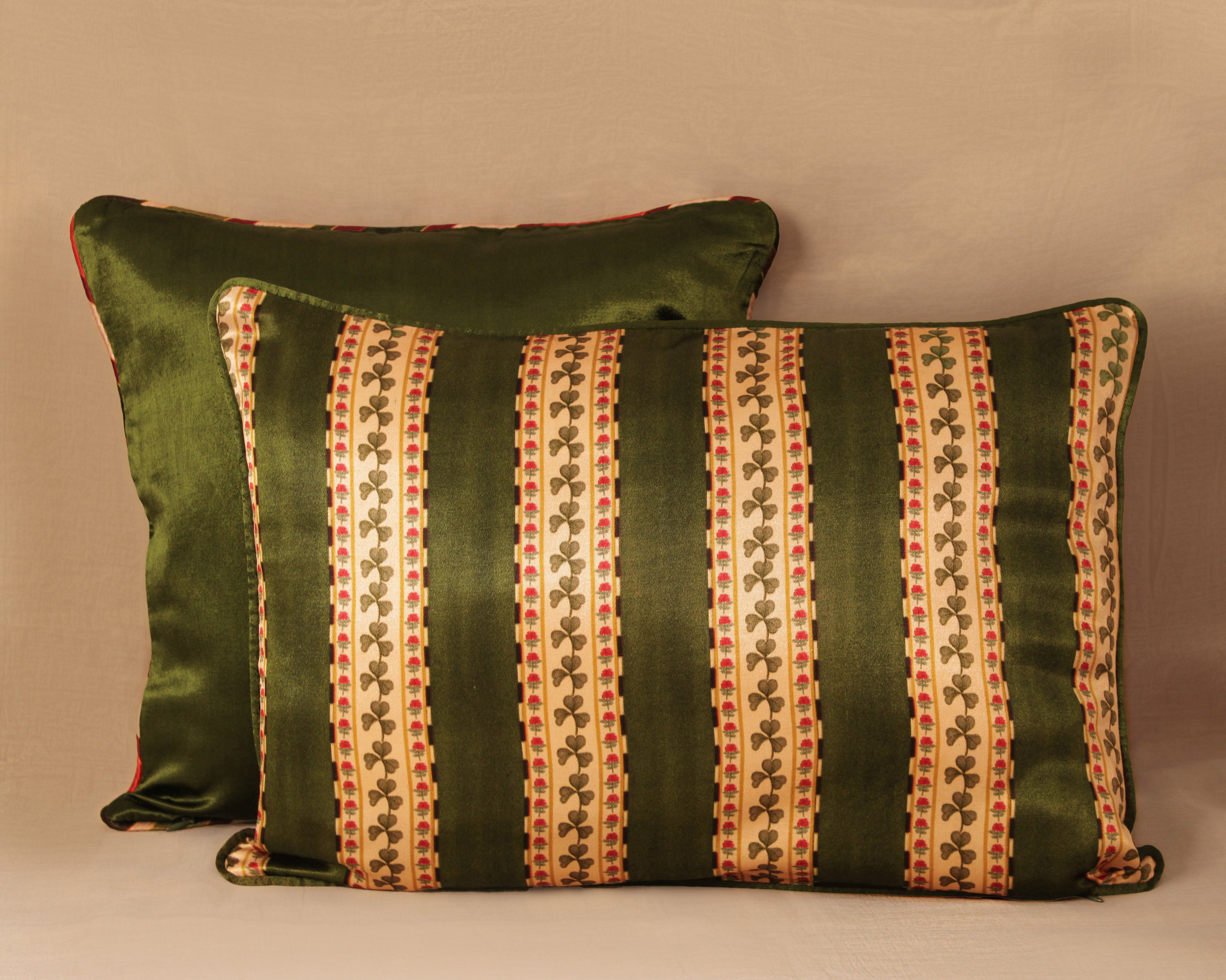 Verdant Stripe Cushion Cover