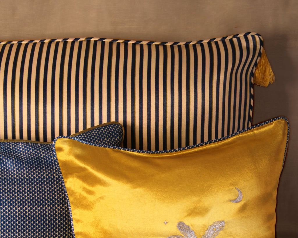 Indigo stripe Cushion Cover