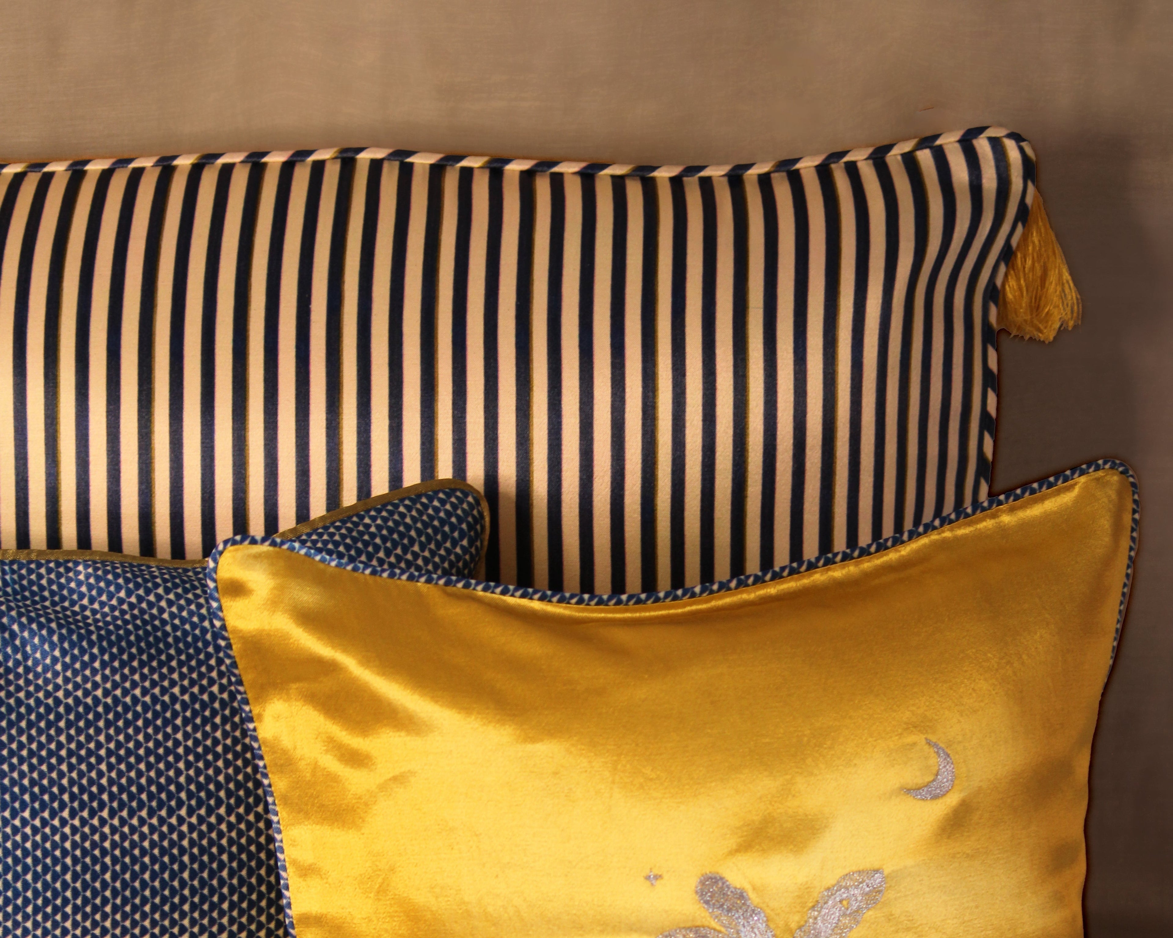 Indigo stripe Cushion Cover