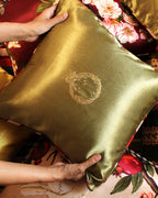 Golden seed Embroidered Cushion Cover