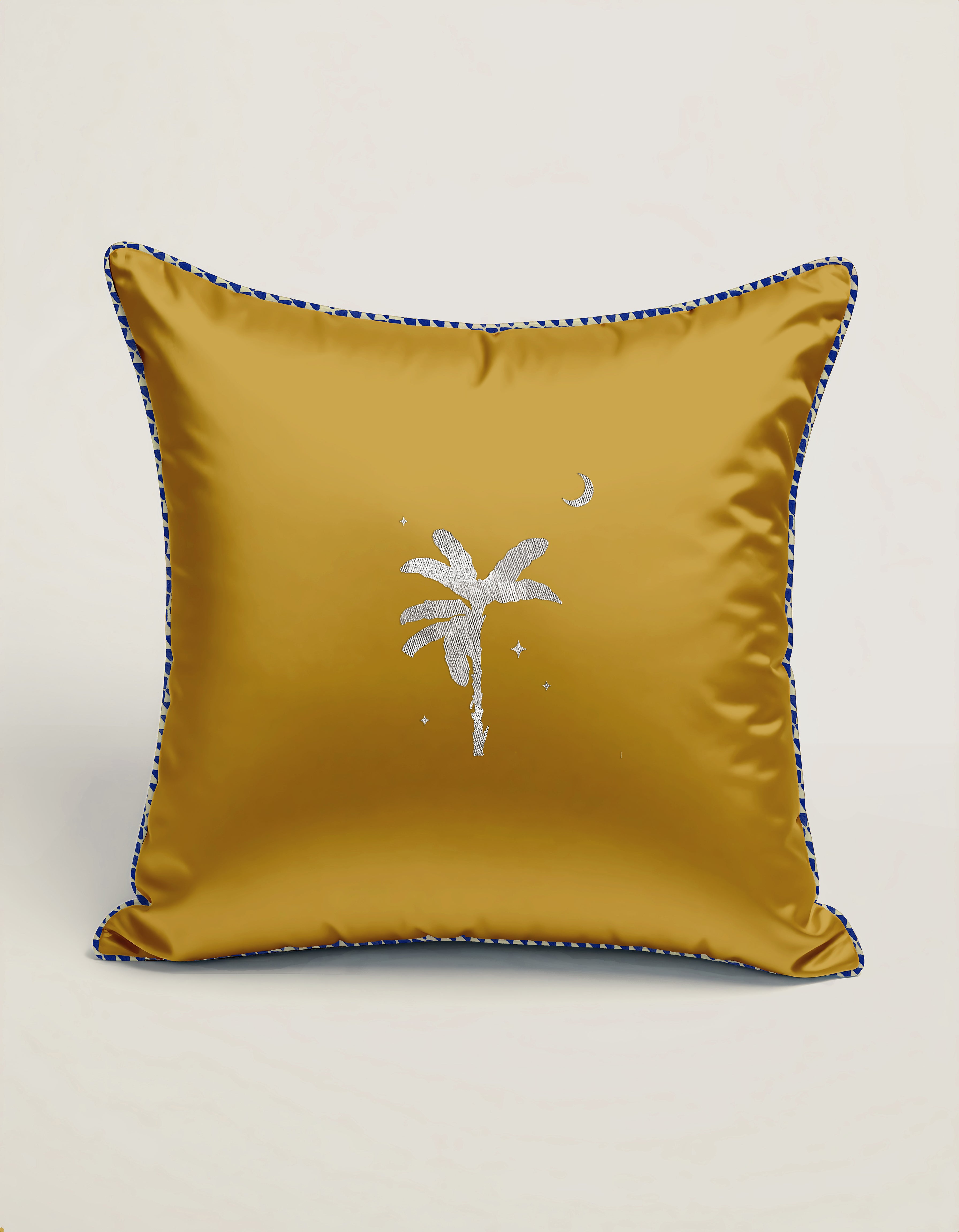 Solara Moon Embroidered  Cushion Cover