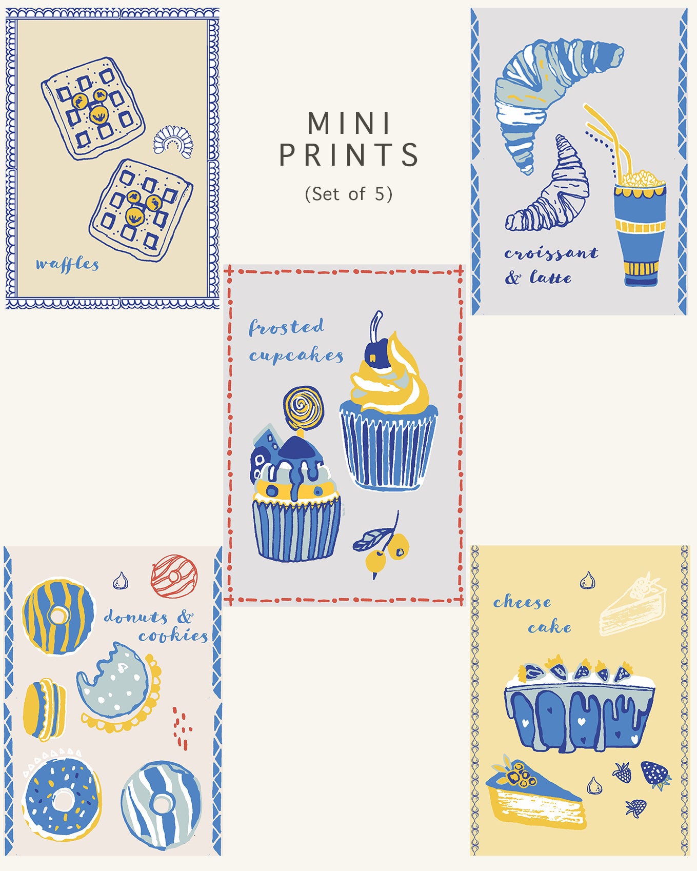 Mini Prints | Set of 5 | Bakery