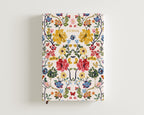  A5 floral-patterned diary with a beige background and multicolored flowers on the cover.