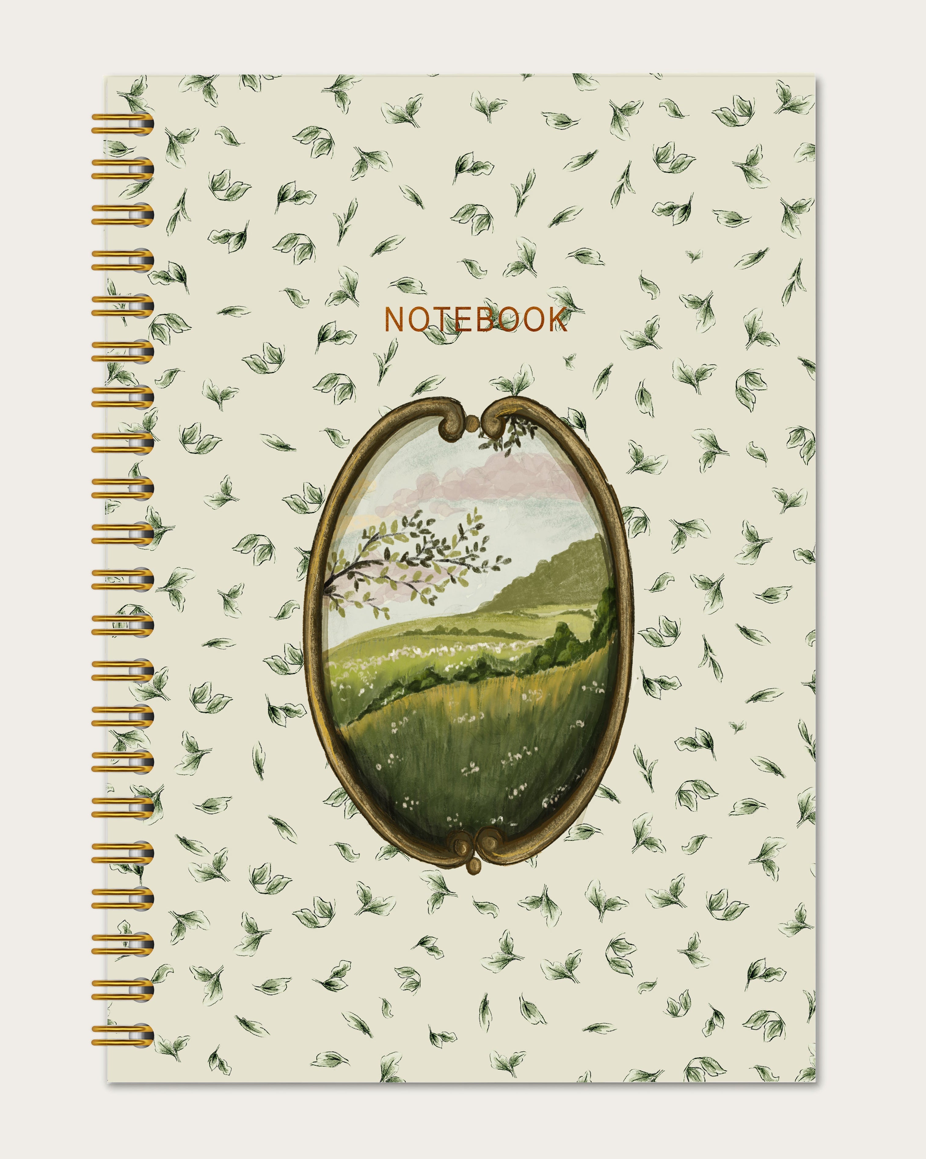Notebook with ditsy and nature cover 