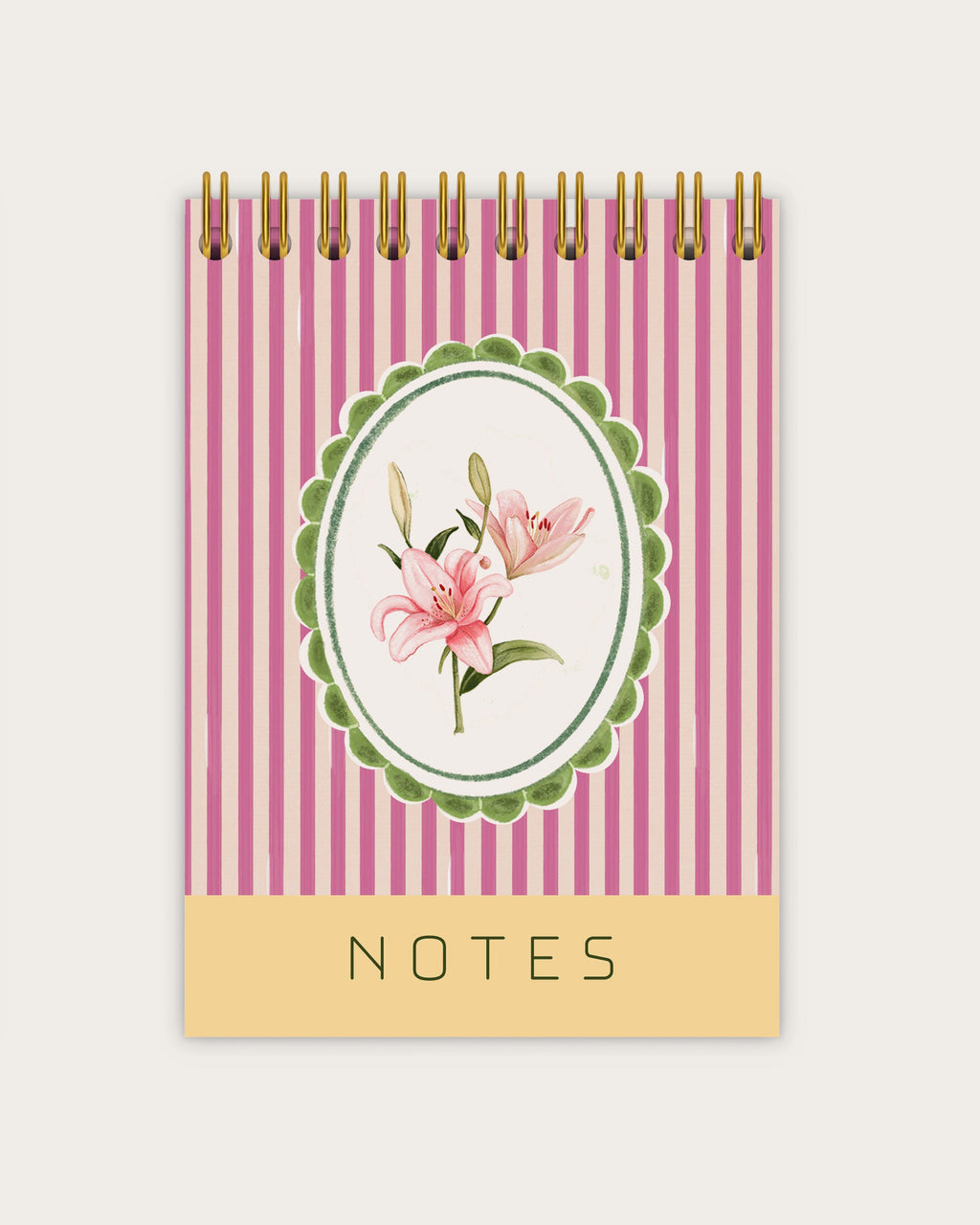 A6 Hardbound Wiro Notepad | The Pink Candy Stripe