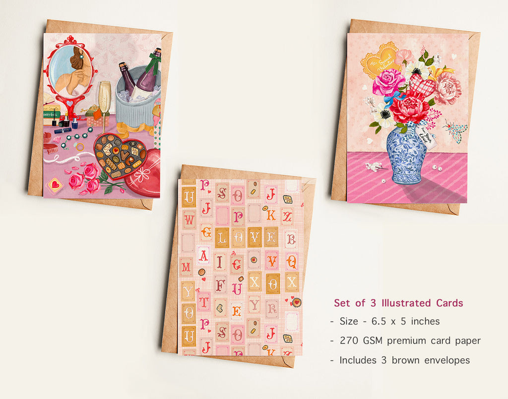 Greeting Cards | The Valentine Edit | Set of 3