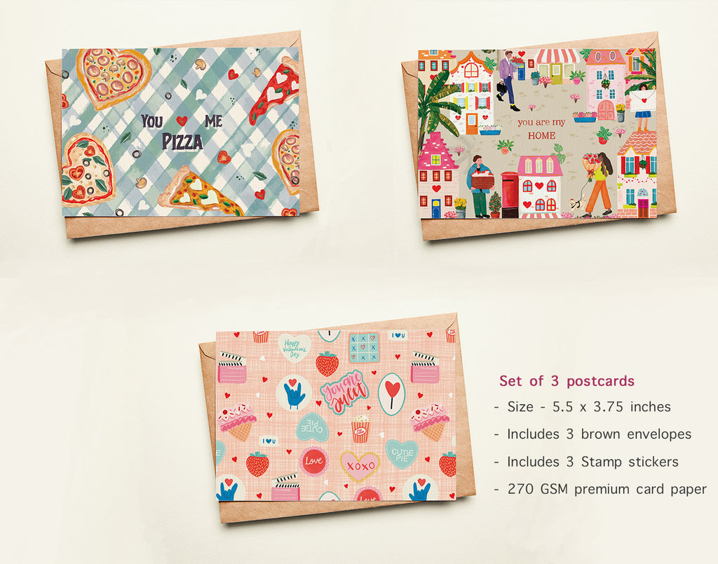 Postcards | Cozy love | Set of 3