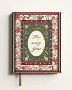 Decorative planner with floral design and 'This is my Year' text on a off white background